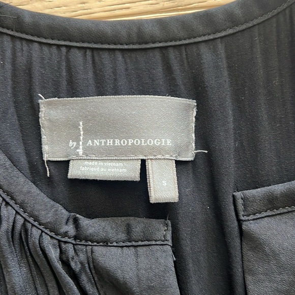 Anthropologie The Somerset Limited Edition Black Satin Maxi Dress Size Small - Picture 3 of 6